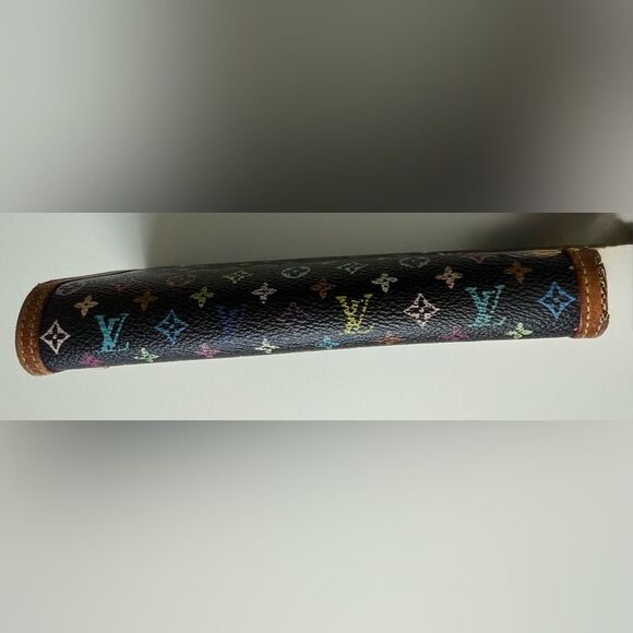 Louis Vuitton Multicolor Porte Tresor Wallet Murakami Black Monogram Box COA - Picture 6 of 12
